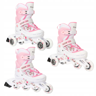 Gumené korčule Raven Laguna White/Pink 34-37